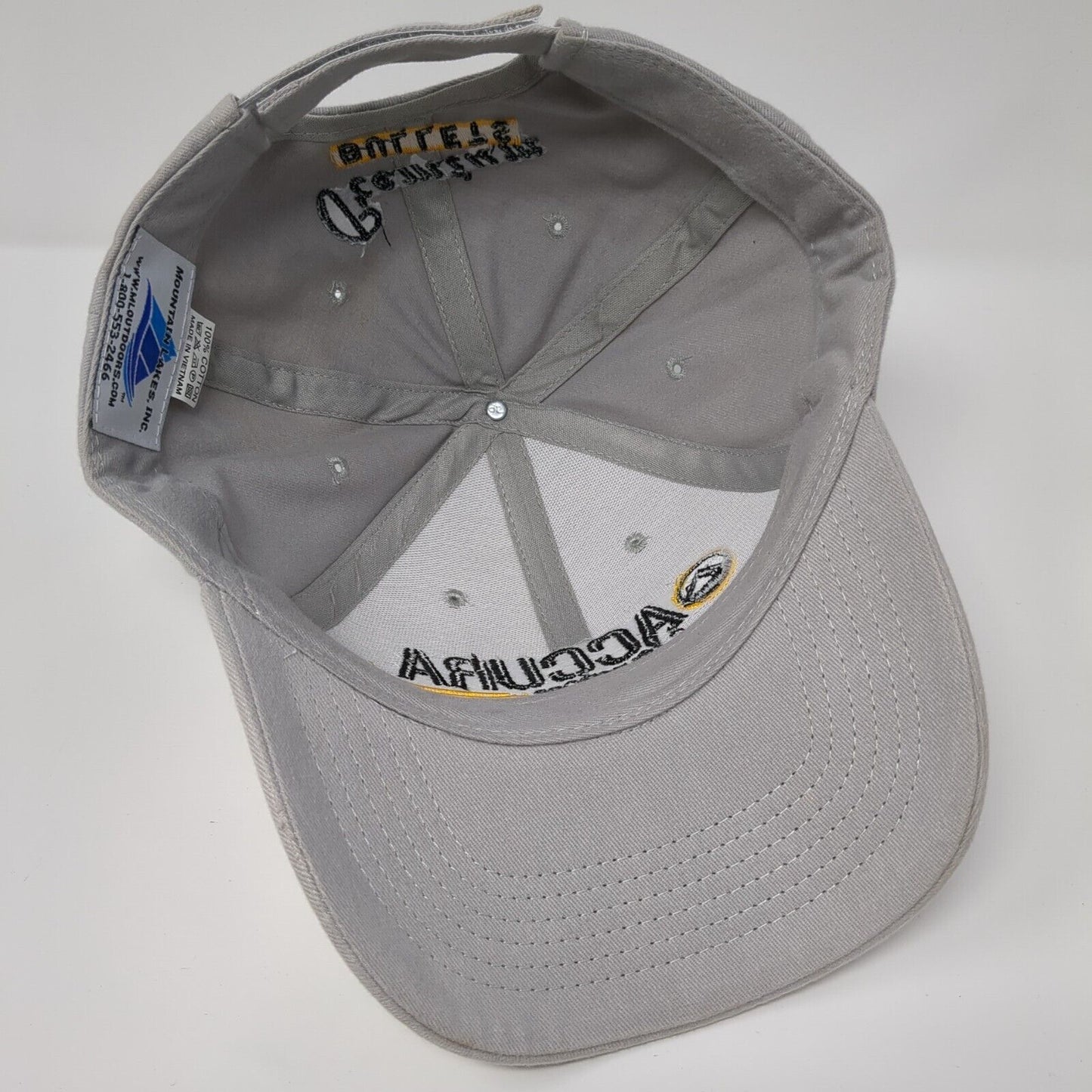 Accura Outdoors Strapback Hat Gray OSFA Embroidered Premium Bullets