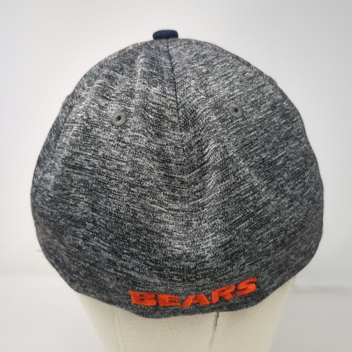 Chicago Bears NFL New Era Cap Gray Blue Orange XL 39THIRTY Graphic Underbrim Hat