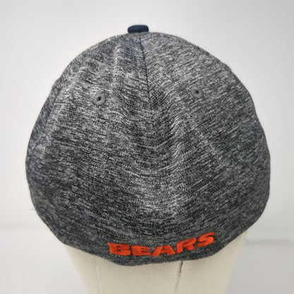 Chicago Bears NFL New Era Cap Gray Blue Orange XL 39THIRTY Graphic Underbrim Hat