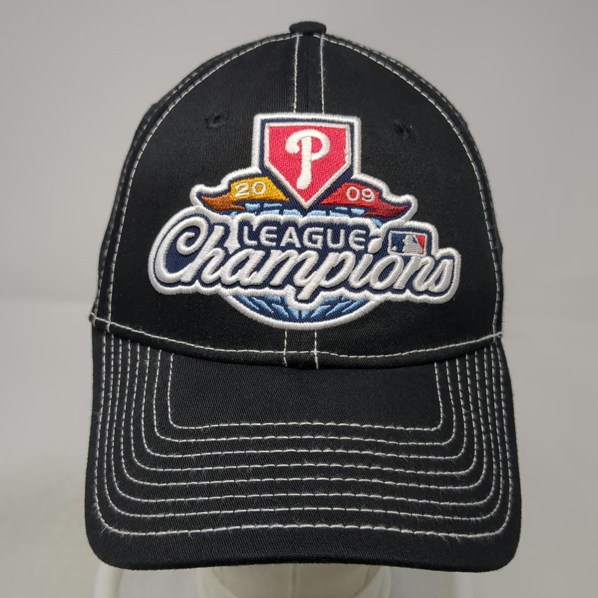 Philadelphia Phillies MLB New Era Baseball Cap Black OSFM 2009 League Champions