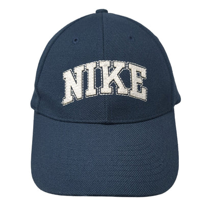 Nike Spell Out Strapback Hat Blue One Size Adjustable Solid Vent Holes