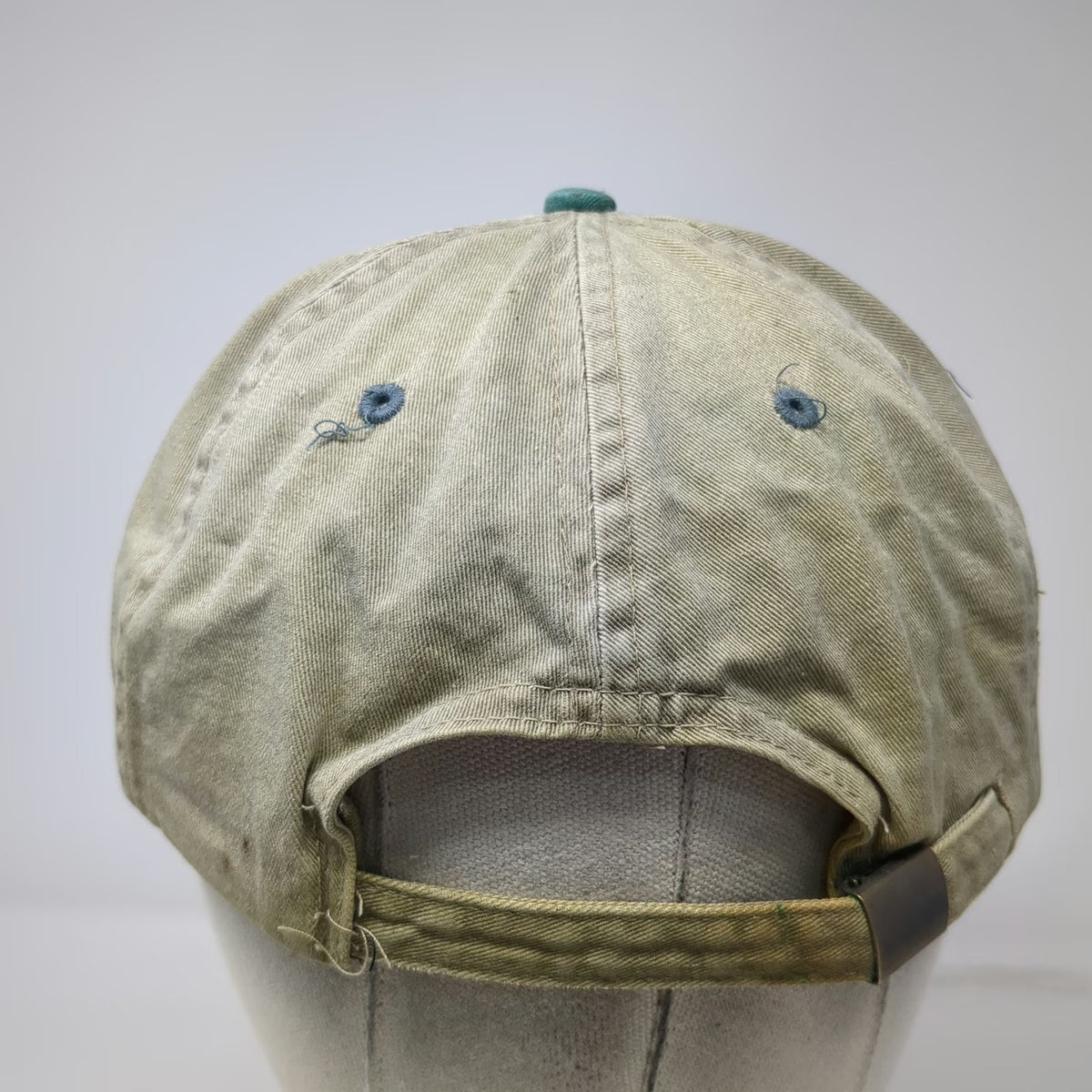 Sun Valley Baseball Cap Beige Green One Size Mountain Embroidery Slideback hat