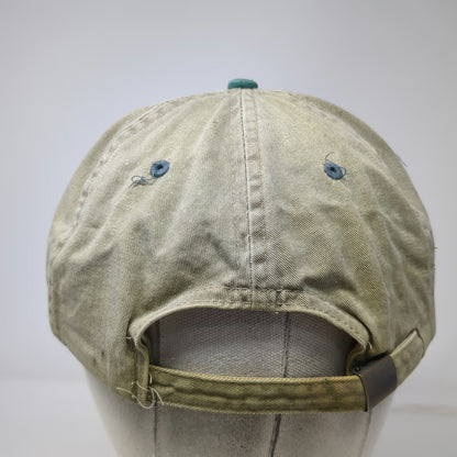 Sun Valley Baseball Cap Beige Green One Size Mountain Embroidery Slideback hat