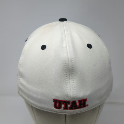 Utah Utes NCAA Under Armour Hat White Black Red S Interlocking Logo Stretch Fit