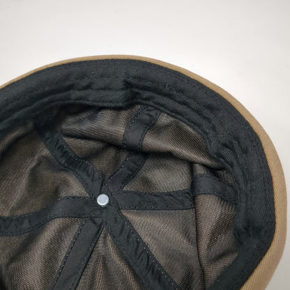 Brown Baseball Cap One Size Slideback Brimless Rolled Cuff Cotton Twill Hat