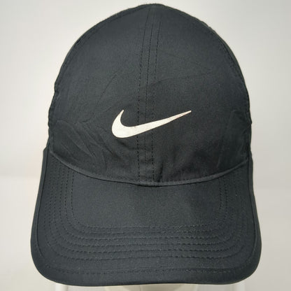 Nike Baseball Cap Black One Size Dri-FIT Featherlight Strapback Running Hat