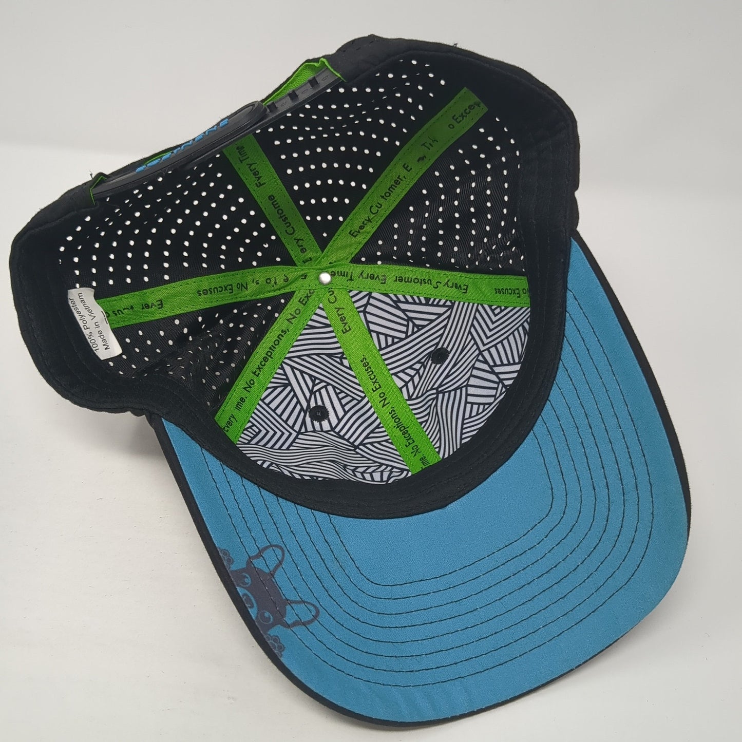 CMG Ecetnene Snapback Hat Black One Size Adjustable Laser Cut Outdoor