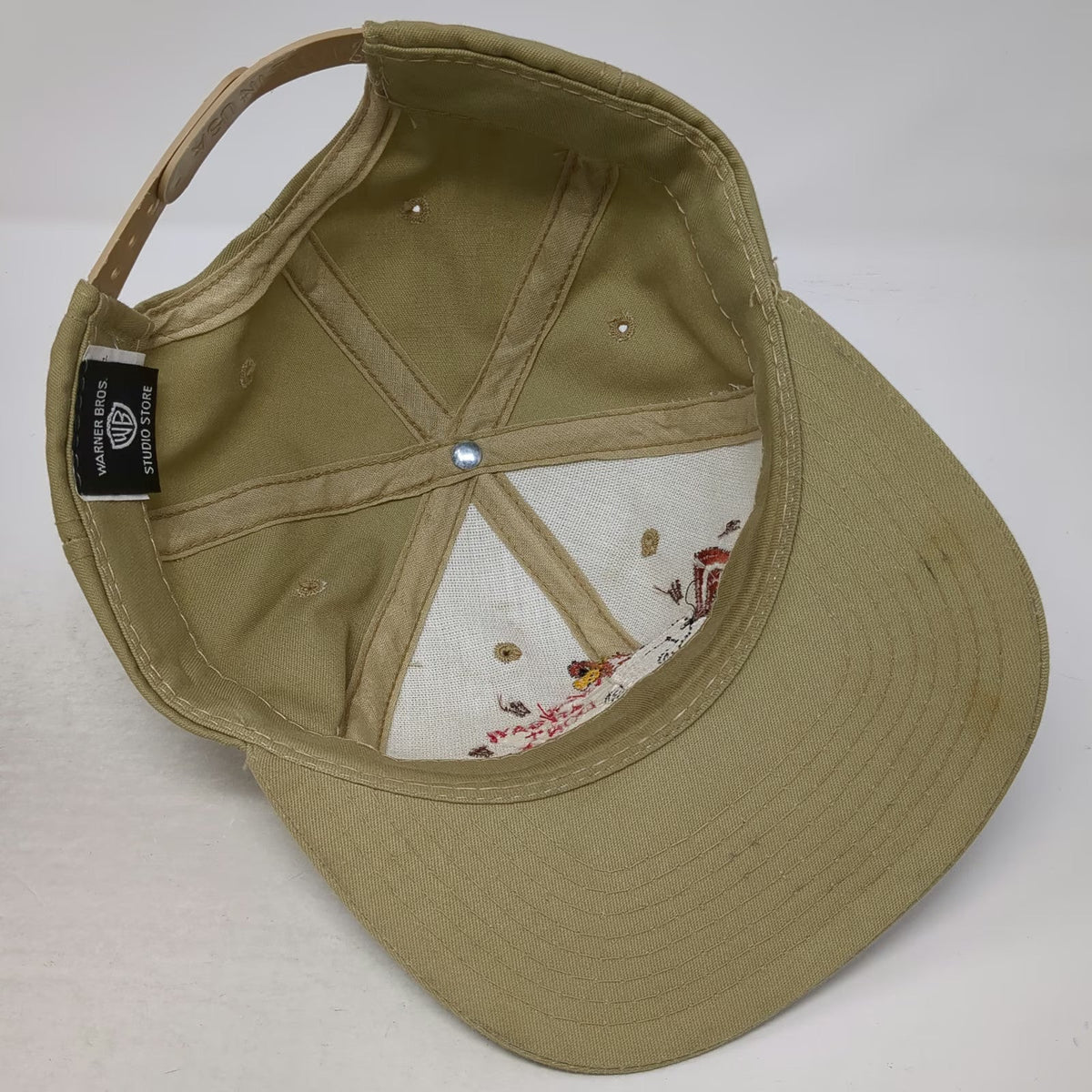Warner Bros Studio Store Snapback Hat Beige One Size Foghorn Leghorn Made USA
