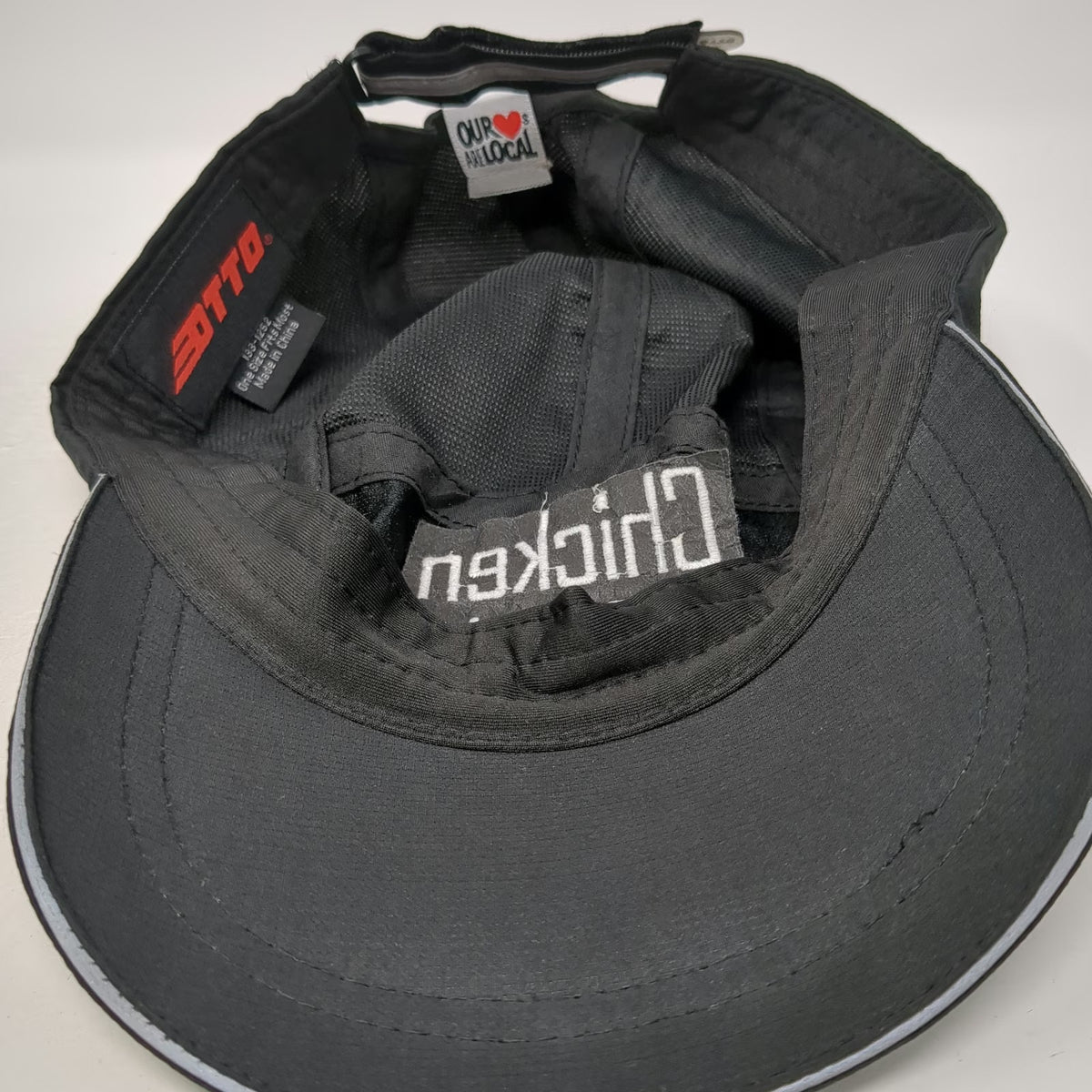 Otto 5 Panel Black One Size Hat Chicken N Pickle Reflective Strapback Polyester