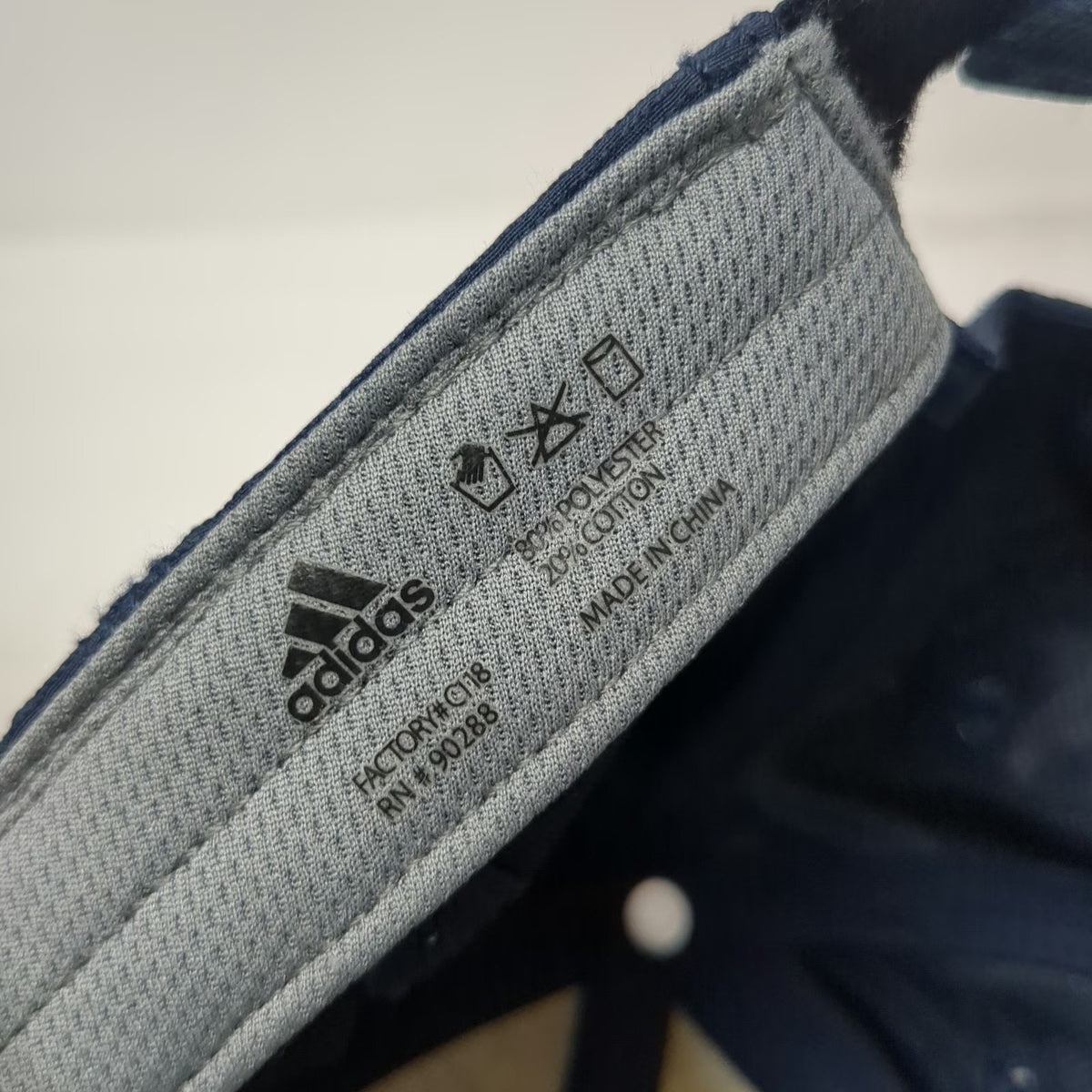 Adidas Baseball Cap Blue One Size Strapback Embroidered Logo Climalite Hat