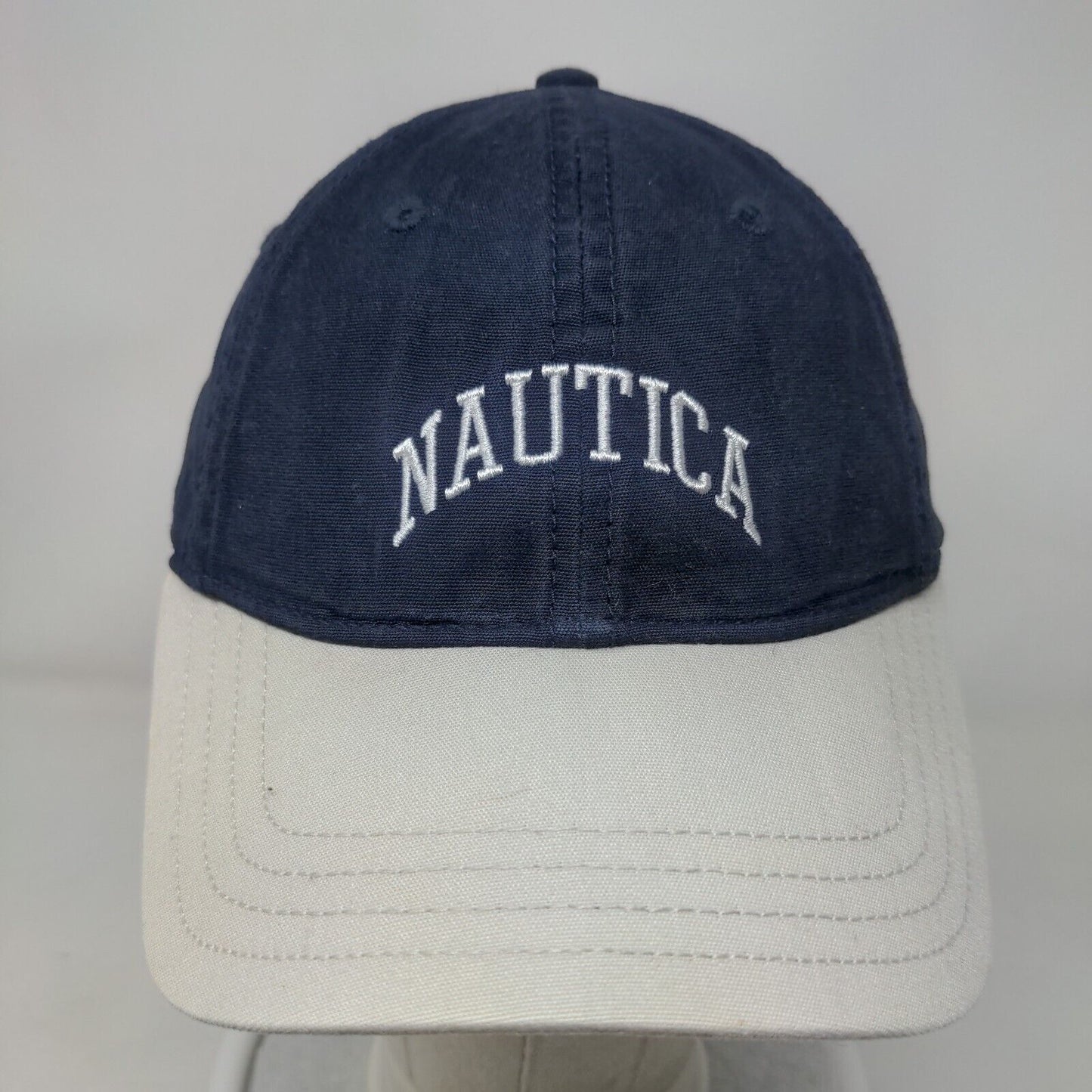 Nautica Slideback Hat Blue One Size Adjustable Embroidered 6 Panel Cotton