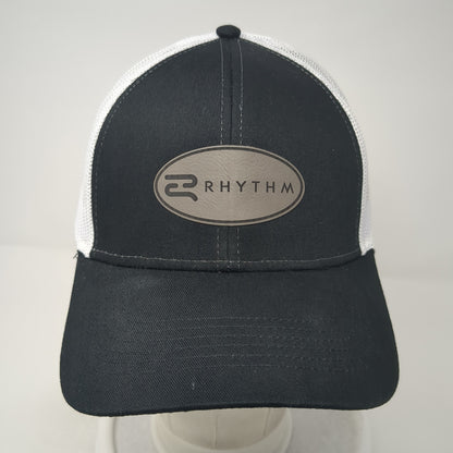 Rhythm Patch Snapback Mesh Back Trucker Hat Black One Size Cap America