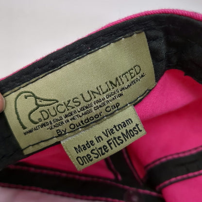 Ducks Unlimited Baseball Cap Pink One Size Embroidered Logo Strapback Hat
