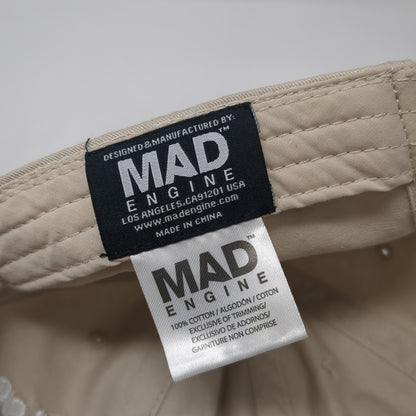 Out of Office Slideback Hat Beige One Size Solid Adjustable Mad Engine
