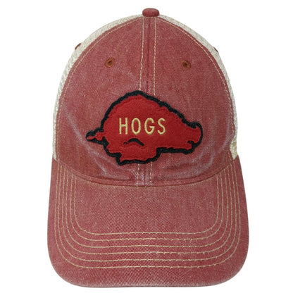 Arkansas Razorbacks NCAA Legacy Trucker Hat Red One Size Mesh Back Snapback Hogs