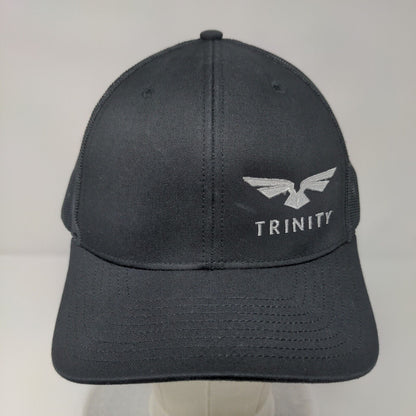 Trinity Snapback Trucker Hat Black One Size Adjustable Mesh Back Richardson