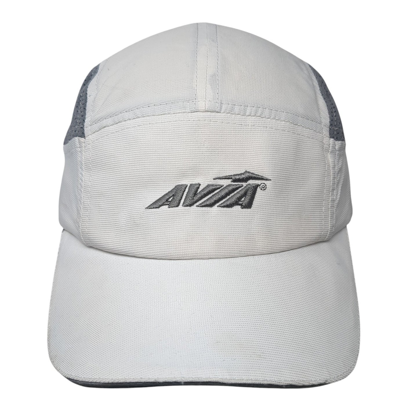 Avia Strapback 5 Panel Cap White One Size Adjustable Lightweight Embroidered