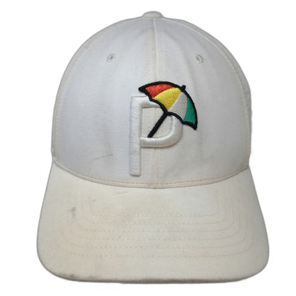 Puma Snapback Hat White One Size Arnold Palmer Umbrella P Logo Golf 110 Cap