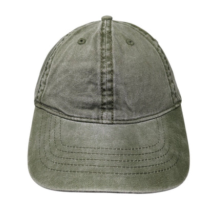 Unbranded Slideback Hat Green One Size Solid 6 Panel Vent Holes Blank