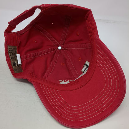Beaver Caps Baseball Cap Red One Size Cotton Strapback Blicks Phosphate Hat Logo