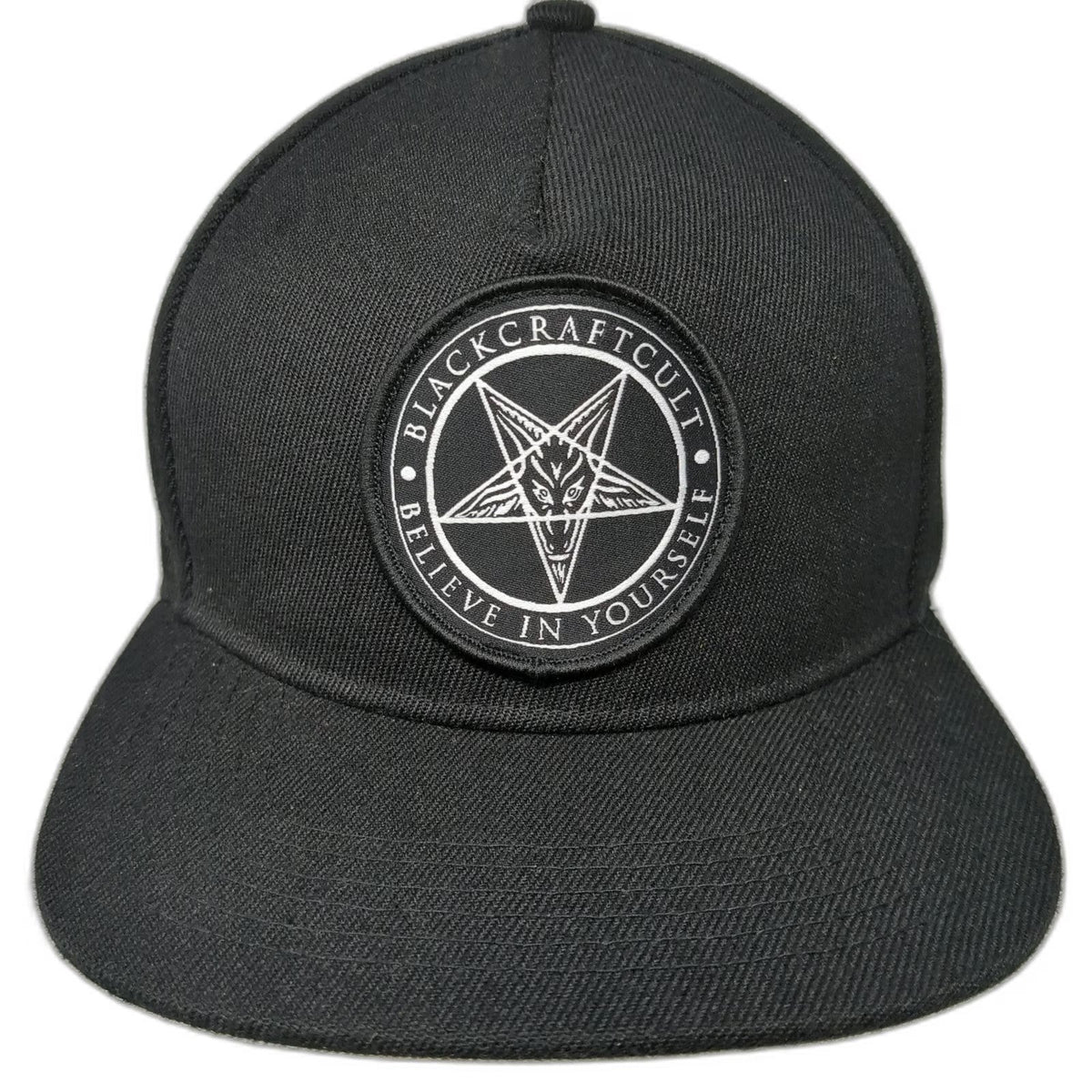 BlackCraft Cult 5 Panel Hat Black One Size Snapback Baphomet Pentagram Patch