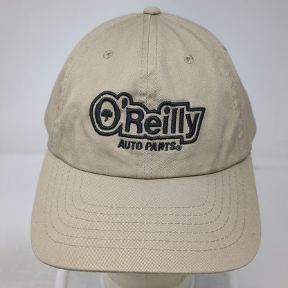 O'Reilly Auto Parts Baseball Cap Beige One Size Strapback Embroidered Logo Hat