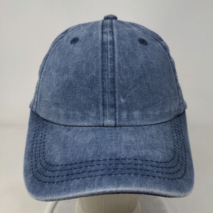 Unbranded Slideback Hat Blue One Size Adjustable Denim Ponyback Blank 6 Panel