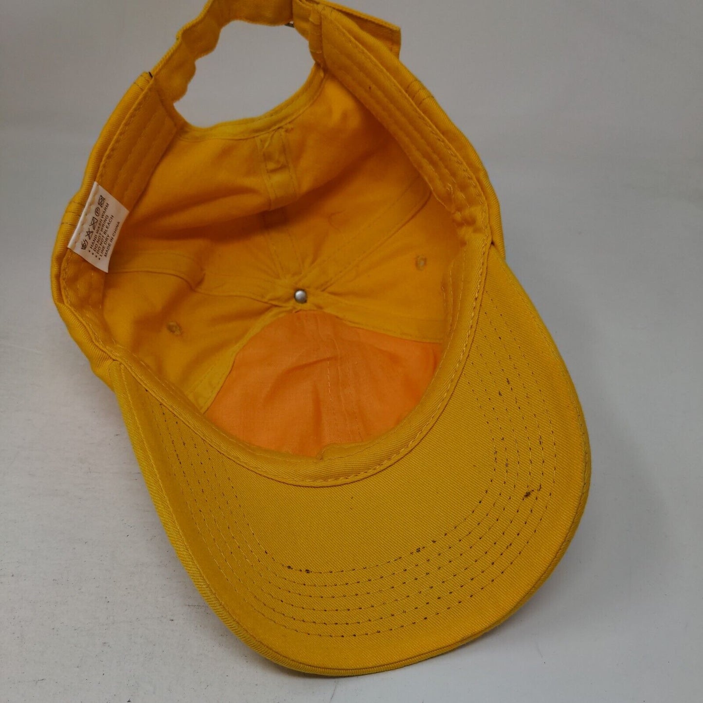 Unbranded Slideback Hat Yellow One Size Adjustable Solid 6 Panel