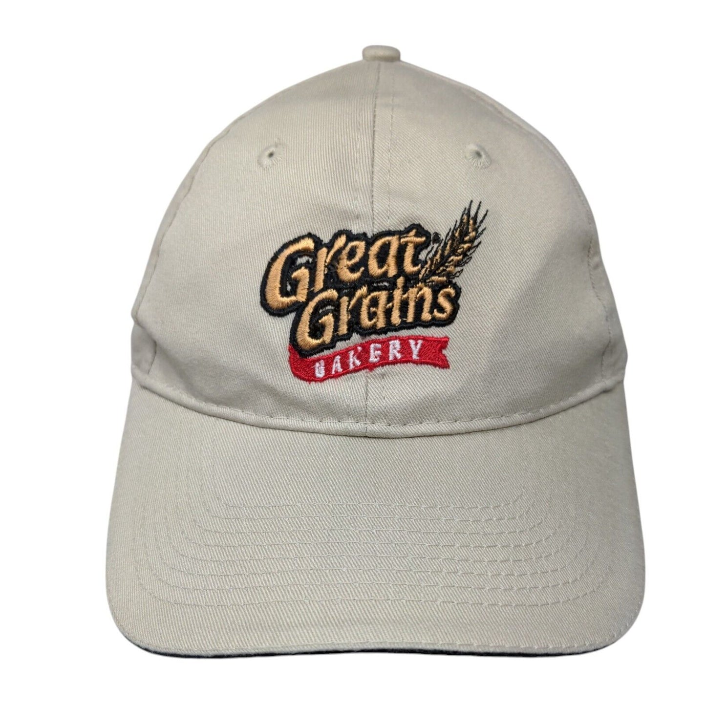 Great Grains Bakery Strapback Hat Tan OSFA Embroidered Port & Company