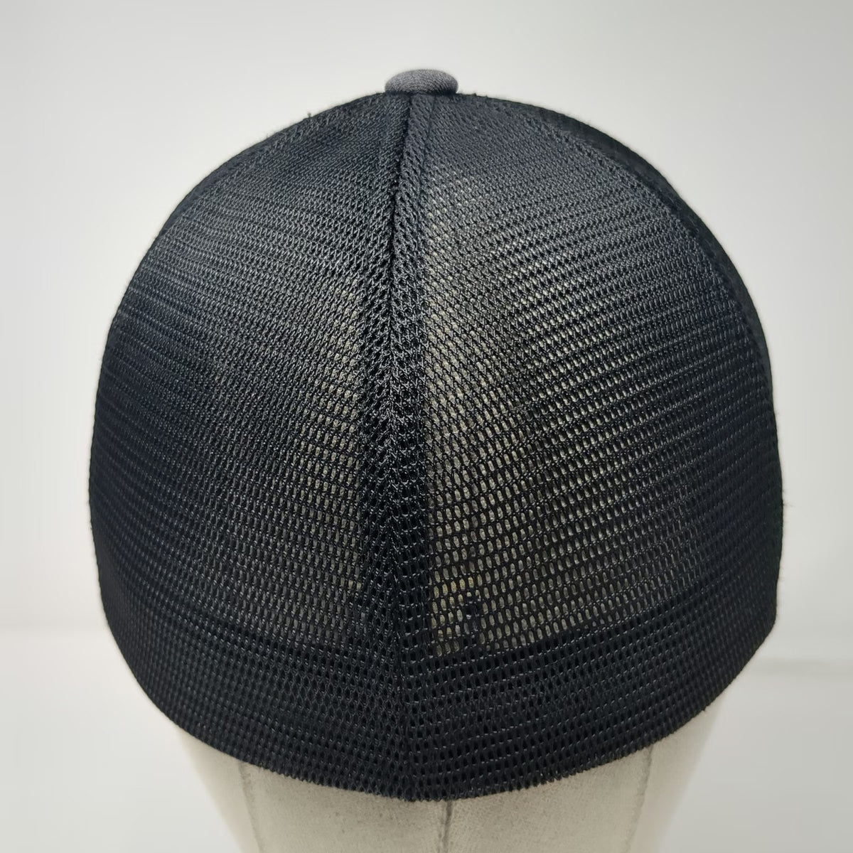 Flexfit Baseball Cap Gray M Mesh Back Heathered Graybar Logo Yupoong Fitted Hat