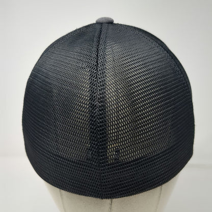 Flexfit Baseball Cap Gray M Mesh Back Heathered Graybar Logo Yupoong Fitted Hat