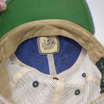 Legacy Trucker Hat Blue One Size Redfish Lake Smiling Fish Patch Mesh Back