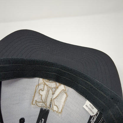 Old English K Fitted Mesh Back Trucker Hat Black 7 3/8-8 Embroidered