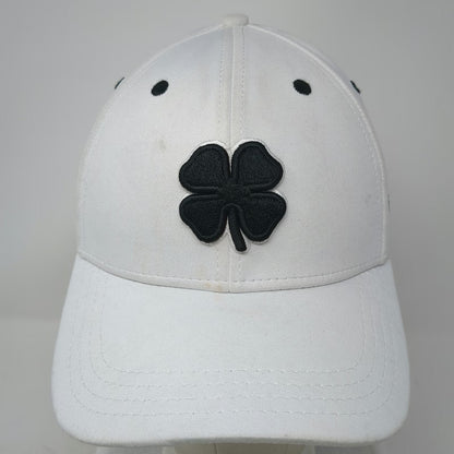 Black Clover Baseball Cap White M Topgolf Live Lucky Clover Fitted Logo Hat