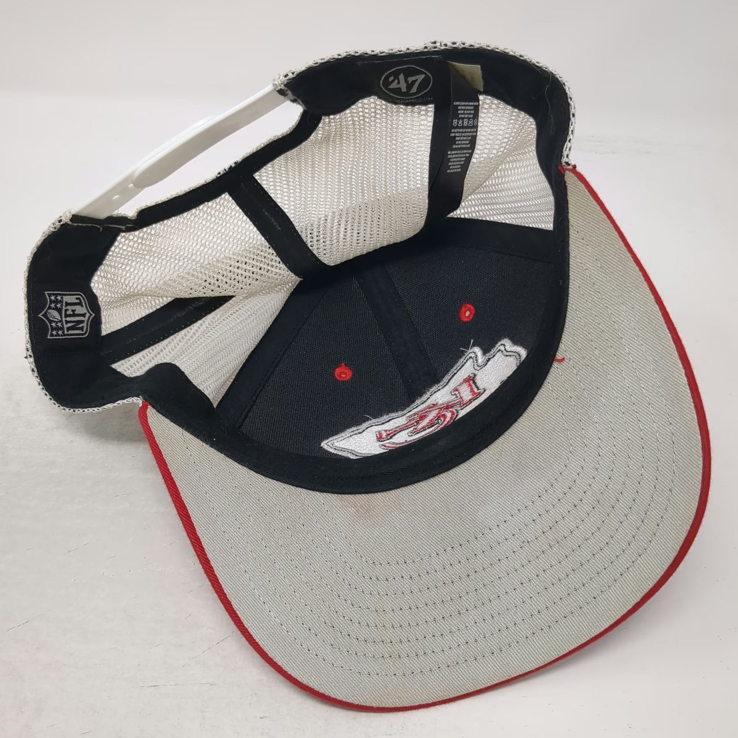 '47 Kansas City Chiefs NFL Red Trucker Hat One Size Mesh Back Snapback Logo Cap