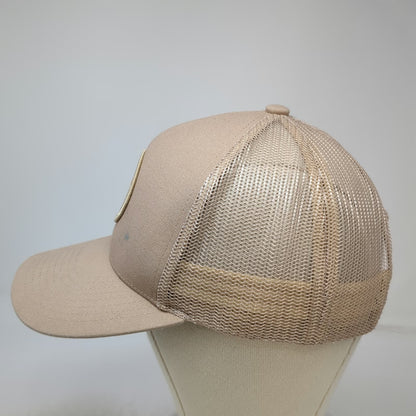 Brixton Trucker Hat Beige One Size Mesh Back Snapback Patch Logo Adjustable