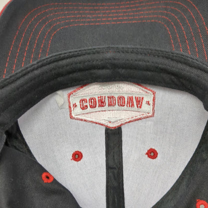 Buck's Bags Cordova Cooler Baseball Cap Black One Size Red Stitching Logo Hat