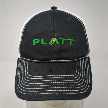 Platt Fitted Trucker Hat Black One Size Mesh Back 6 Panel Colorblock