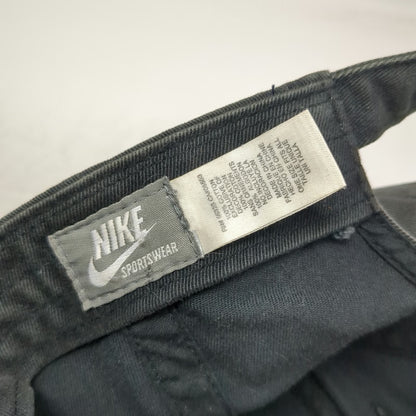 Nike Baseball Cap Black Embroidered Swoosh Slideback Hat Vintage Gray Tag
