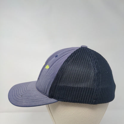 Idaho Tree Gun Fitted Trucker Hat Blue One Size Adjustable Flexfit Mesh Yupoong