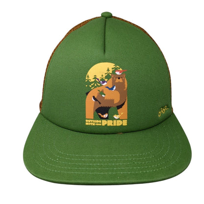 REI Outside With Pride Snapback Trucker Hat Multi One Size Mesh Back