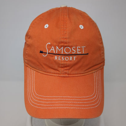 Samoset Resort Strapback Baseball Cap Orange OS Adjustable Classic Cut Ahead