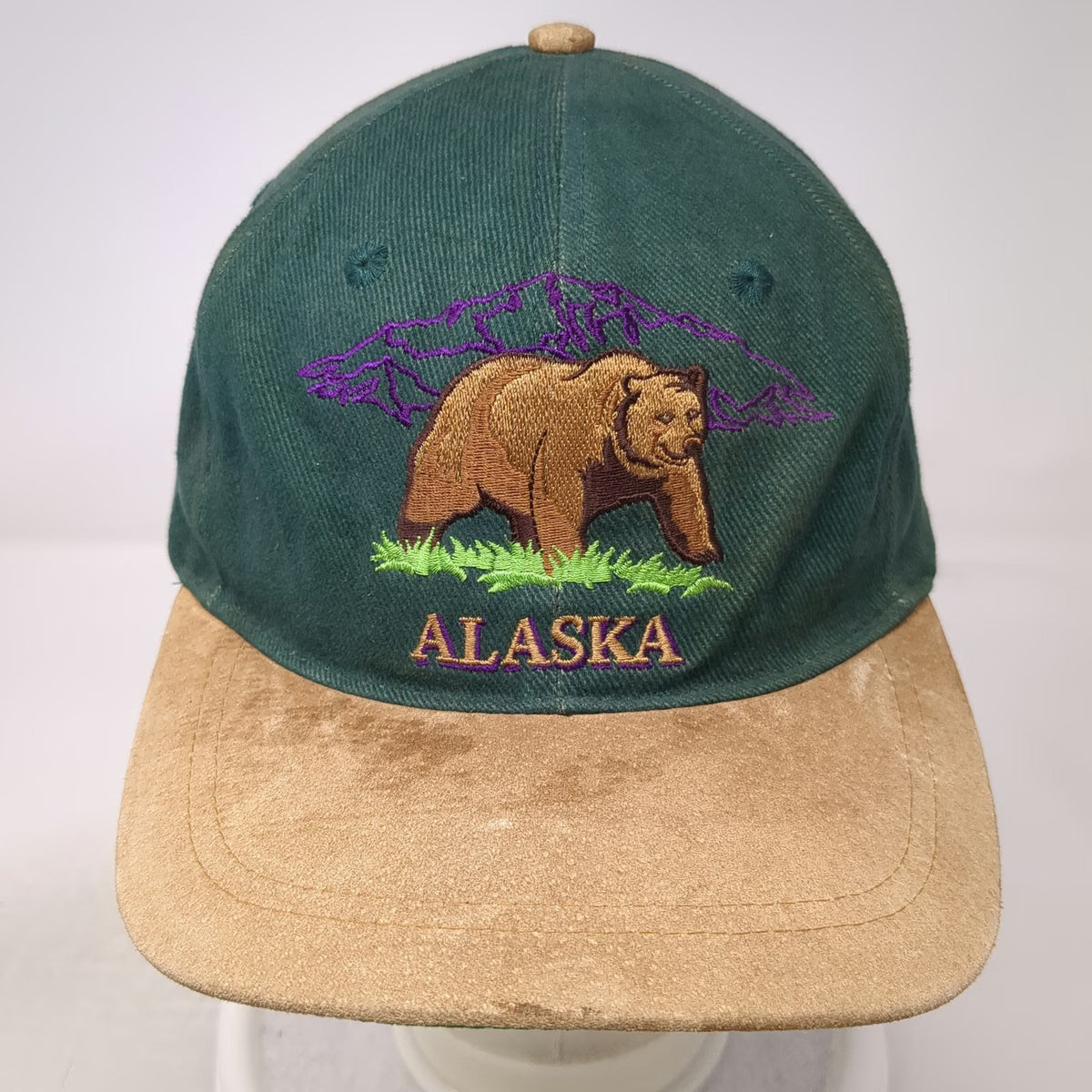 Arctic Circle Alaska Bear Mountain Green Baseball Cap One Size Strapback Hat