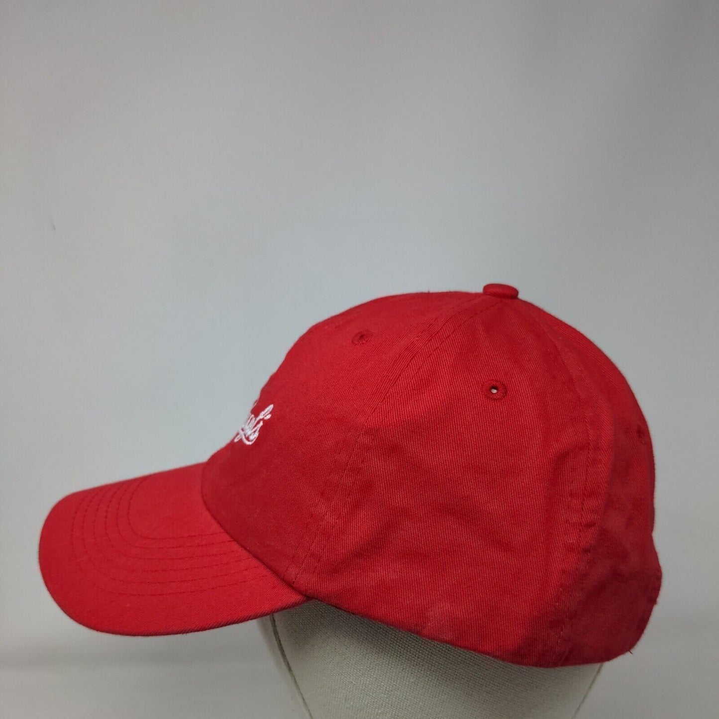 Leinenkugel's Slideback Hat Red One Size Adjustable Embroidered Vented Holes