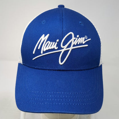 Maui Jim Trucker Hat Blue One Size Hawaii Islands Logo Mesh Back Snapback