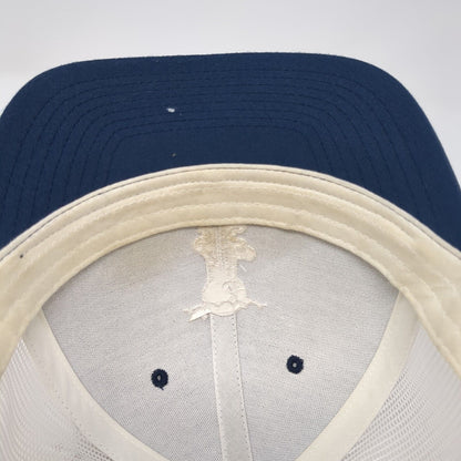 The Classics Yupoong Snapback Trucker Hat Blue One Size Adjustable Mesh Back