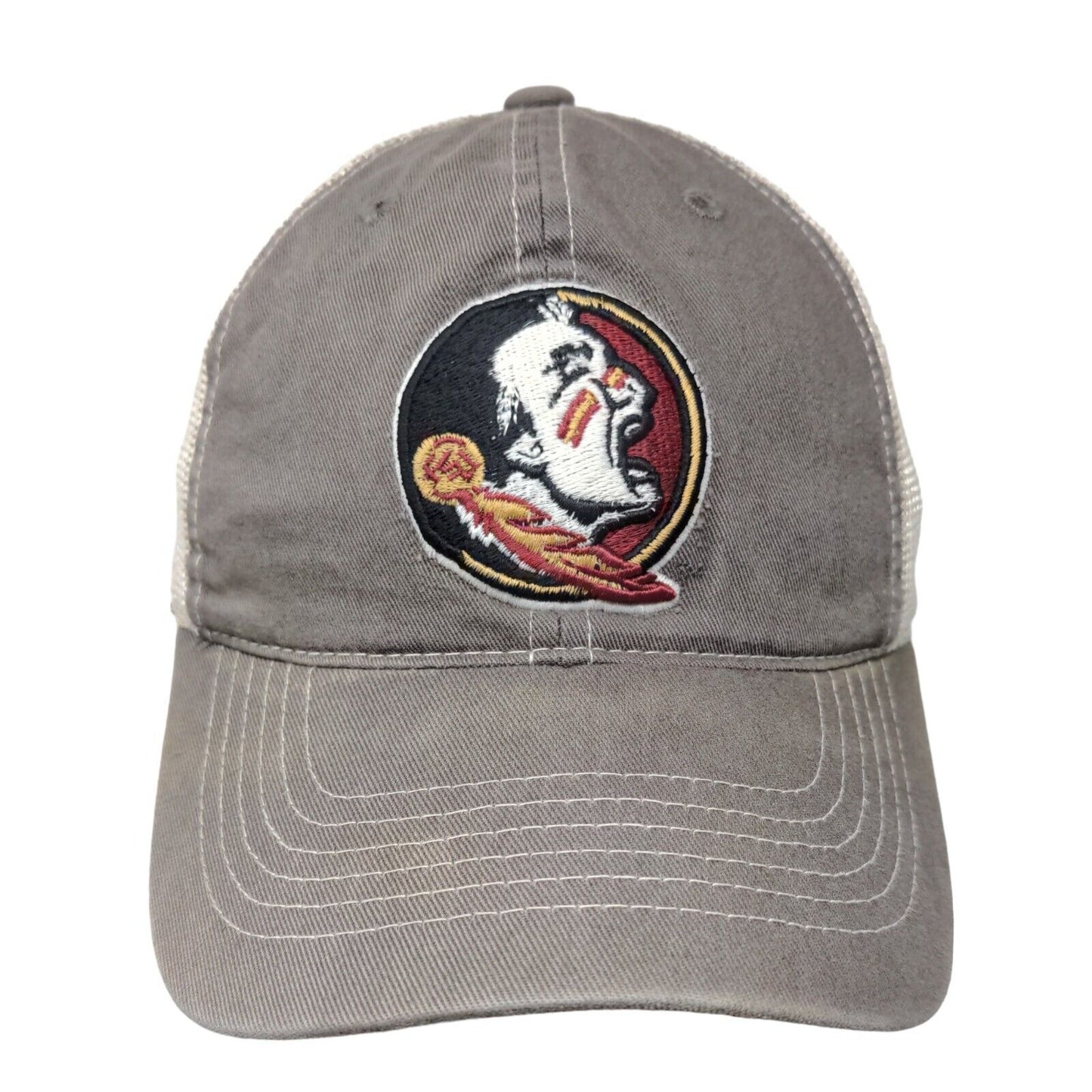Florida State Seminoles Fitted Mesh Back Hat Gray Embroidered Logo