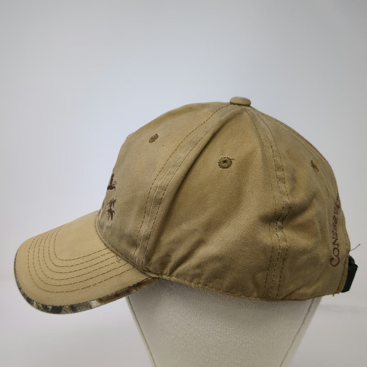 Outdoor Cap Ducks Unlimited Baseball Cap Brown One Size Strapback Logo Camo Hat