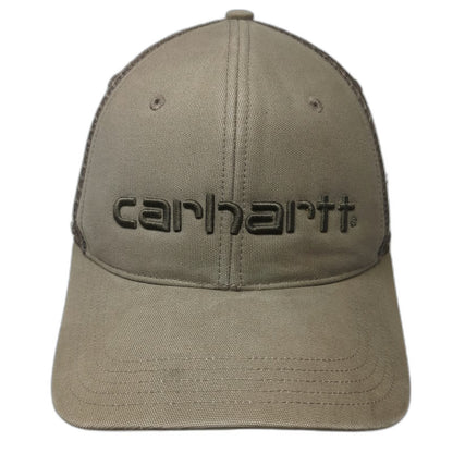 Carhartt Trucker Hat Green One Size Mesh Back Snapback Embroidered Logo Workwear