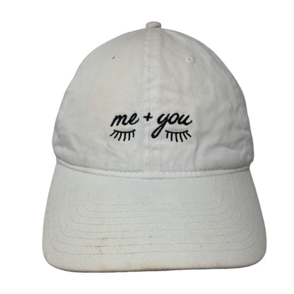 Me + You Lashes Slideback Hat Cream One Size Embroidered Adjustable